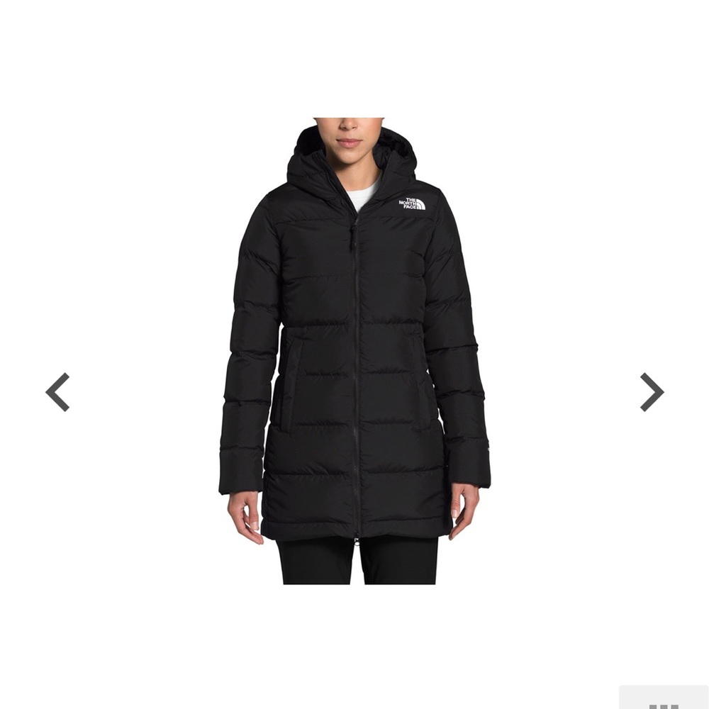 Black North Face MIDI Winer Coat (with Hood)